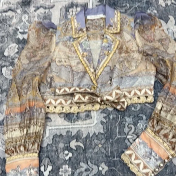 Zimmermann - High Tide printed cropped shirt - Picture 5 of 8